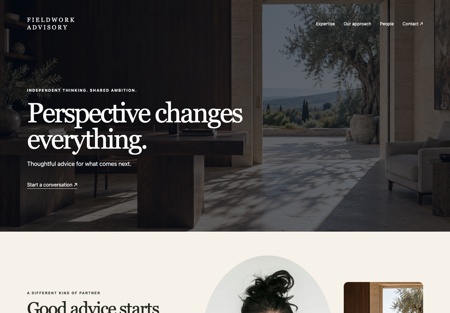 Professional advisory TypeScript screen