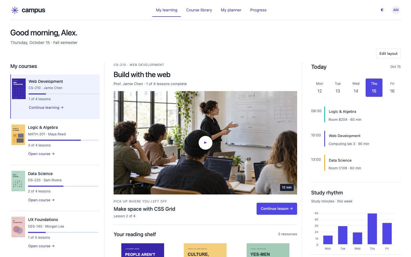 Learning Analytics application preview