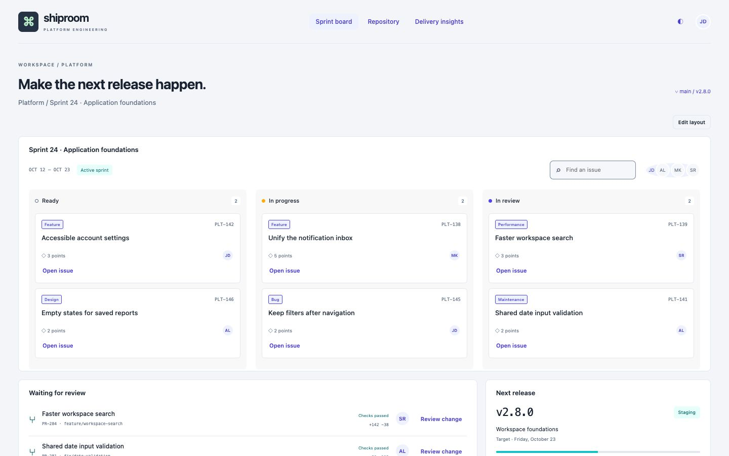 Software Development application preview
